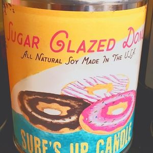 Sugar glazed donut pint can candle